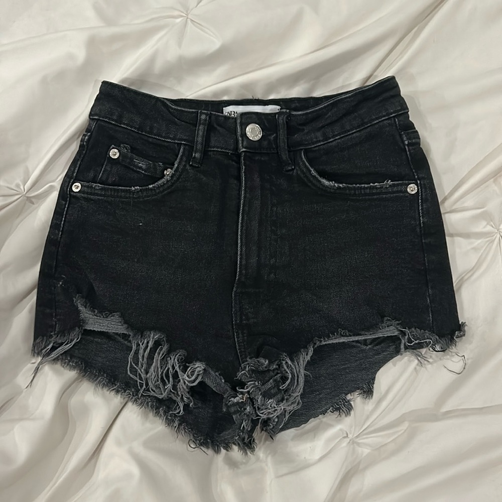 Zara Black Jean Shorts